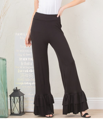 2 Tiered Pants in Brown